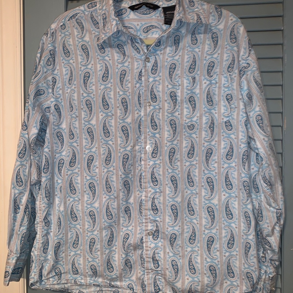 Paisley print button down shirt